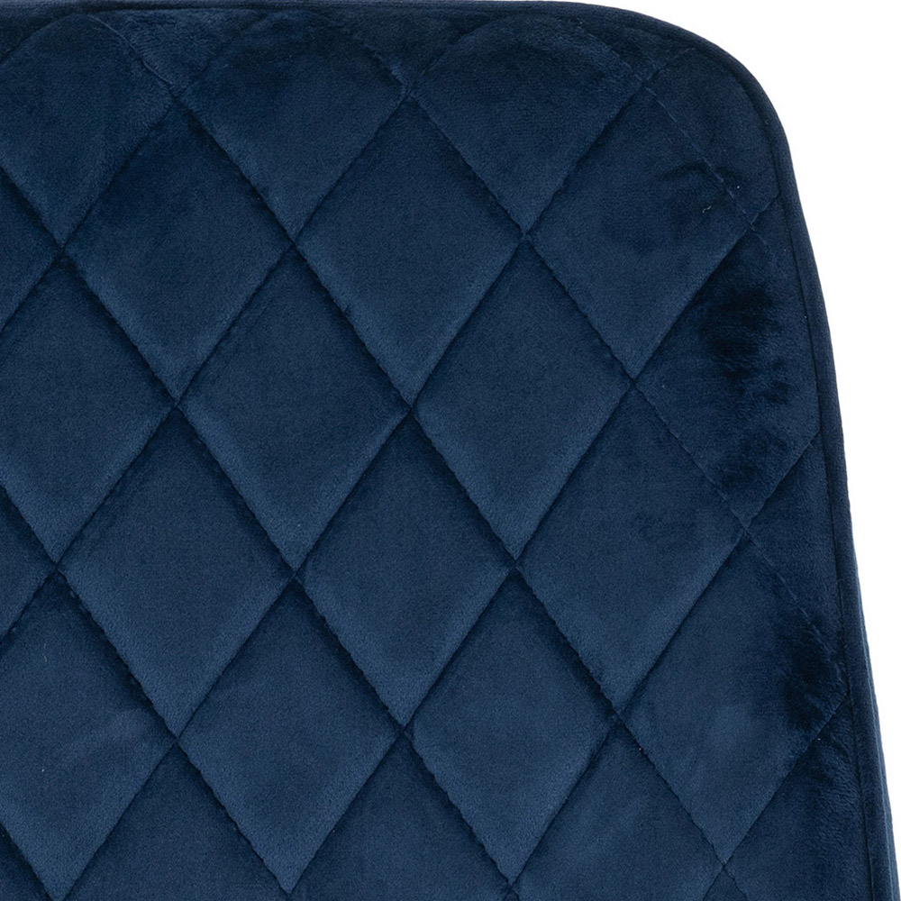 Seconique Avery Set of 2 Sapphire Blue Velvet Dining Chair Image 8