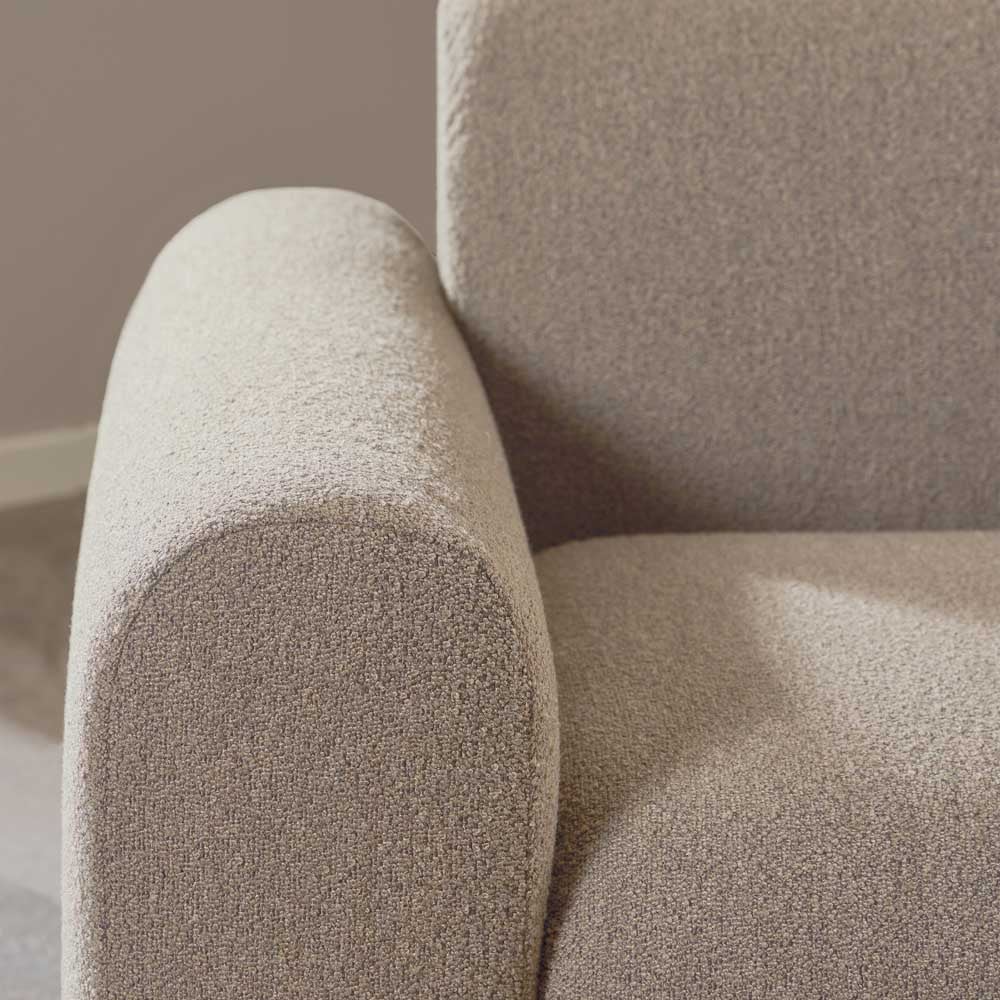 Florence Midfield 2 Seater Boucle Beige Fabric Right Hand Facing Chaise Longue Image 6