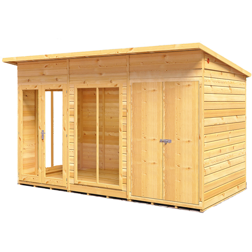 Shire Lela 12 x 6ft Double Door Summerhouse with Storage Image 1