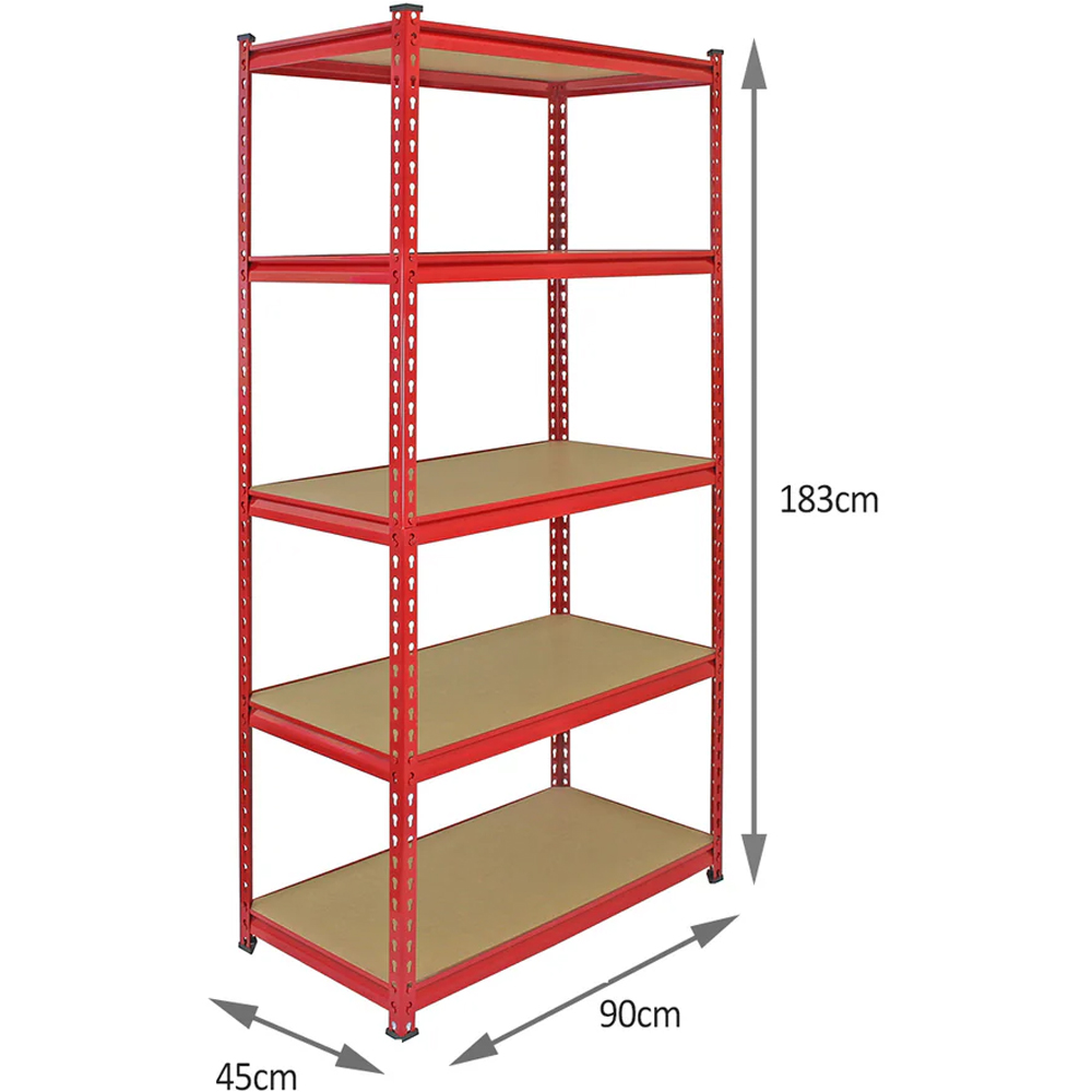 Monster Shop Z-Rax Red Extra Strong Shelving Rack 90cm Image 6