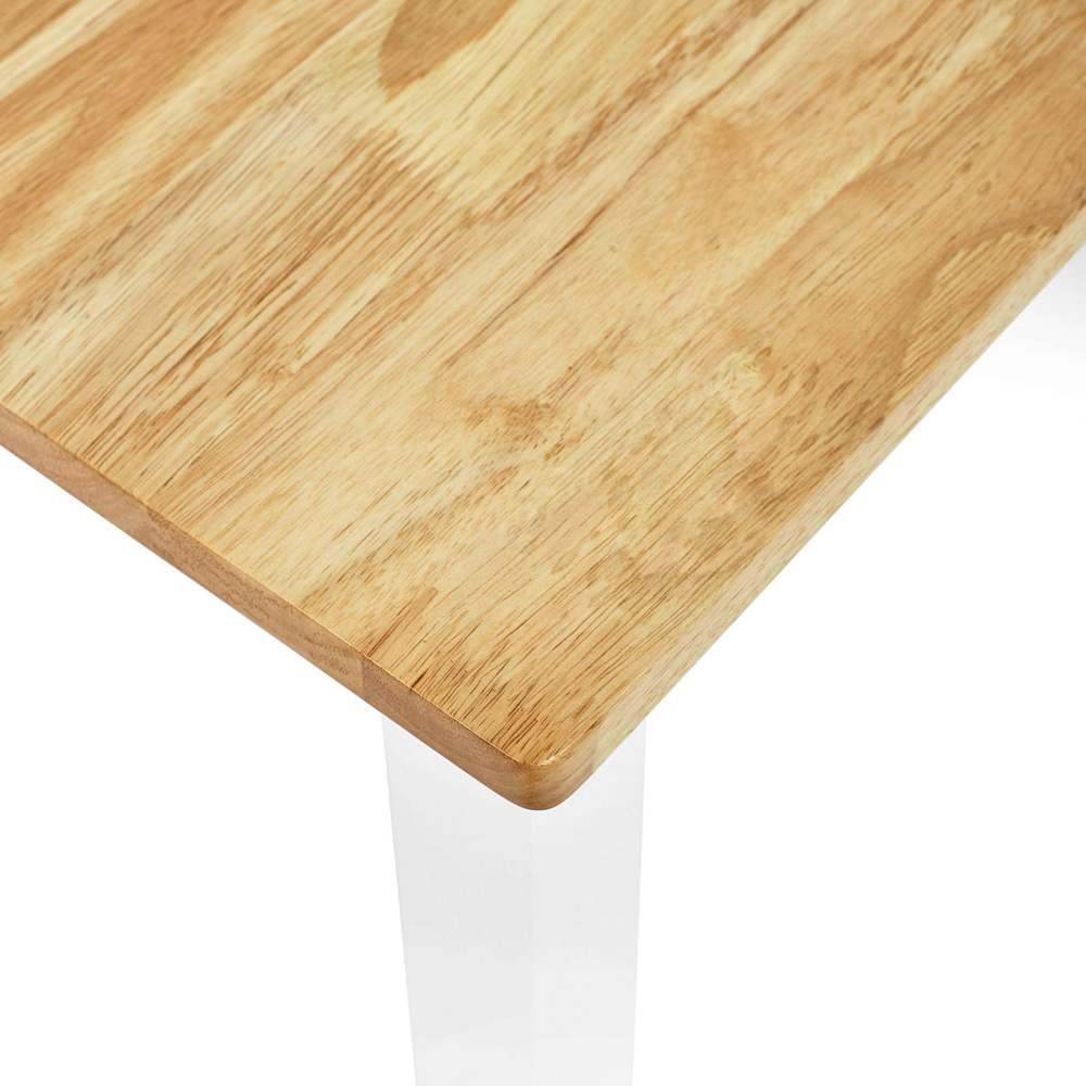 Julian Bowen Linwood 2 Seater White and Oak Dining Table Image 5