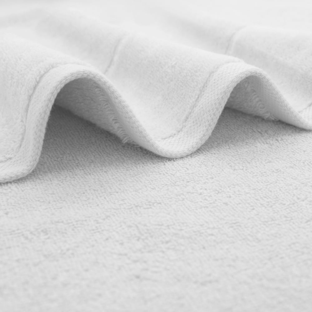 Velosso Velour Plush Cotton White Hand Towel 2 Pack Image 4