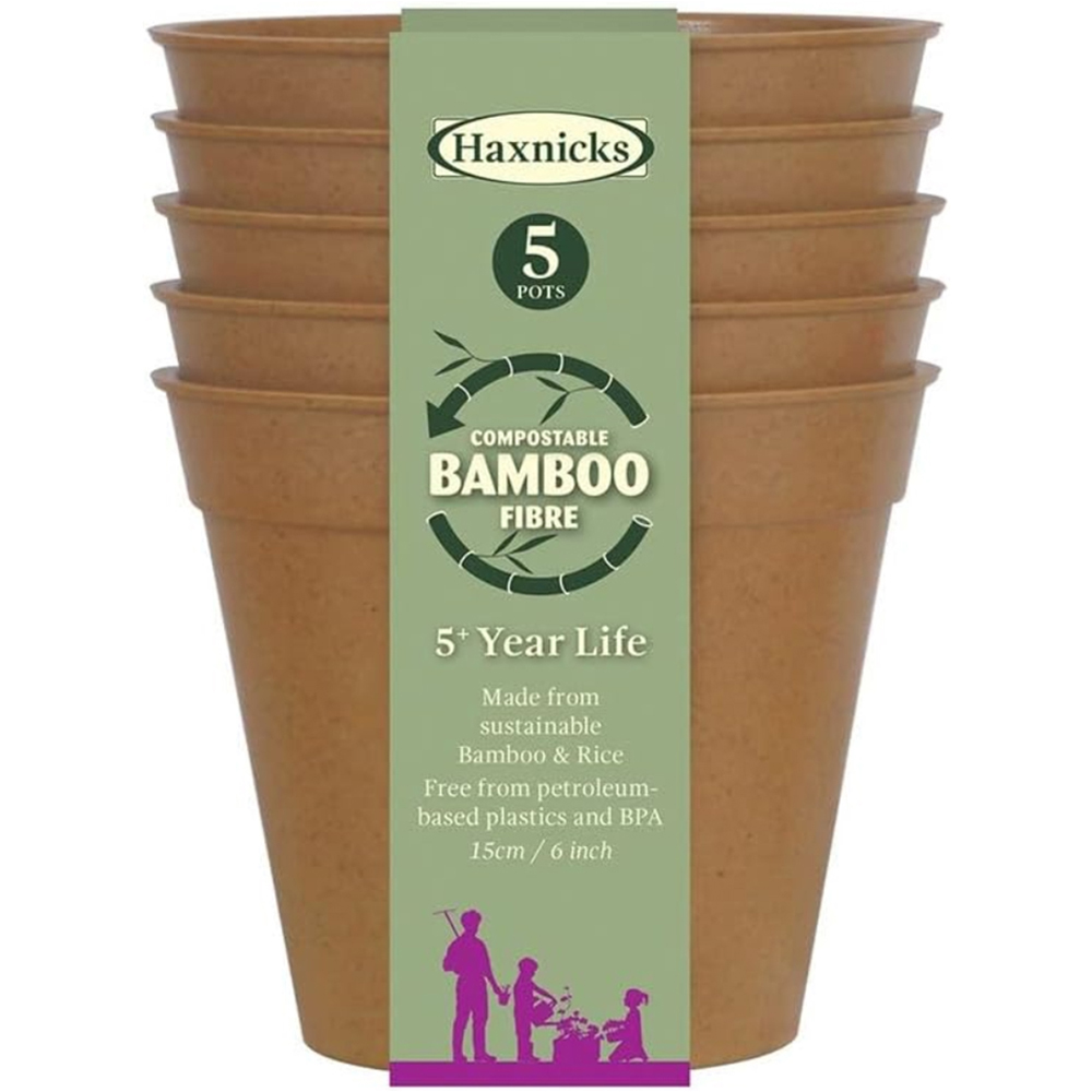 Garden Gear Terracotta Bamboo Pot 15cm 5 Pack Image