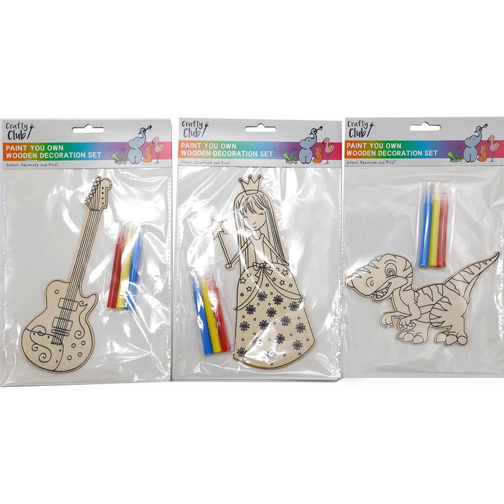 Crafty Club Colour Your Own Wooden Decoration Kit Image