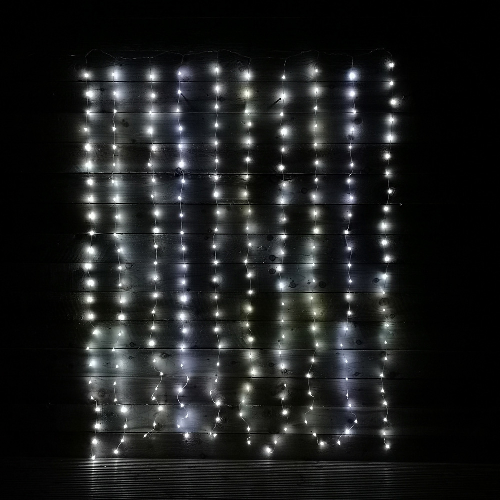 Premier FlexiBrights 240 Cool White LED Christmas Curtain Light 2 x 1.5m Image 1