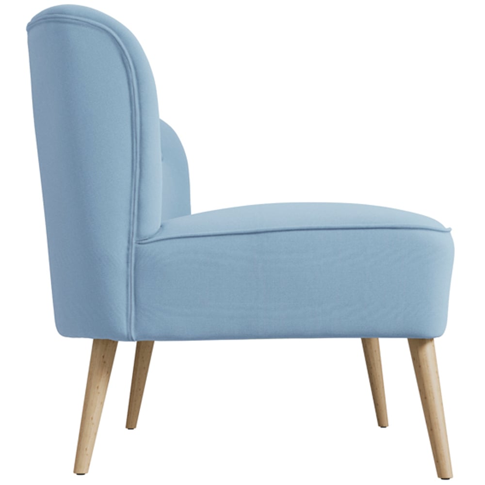 Beau 2 Seater Blue Blonde Wood Sofa Image 4