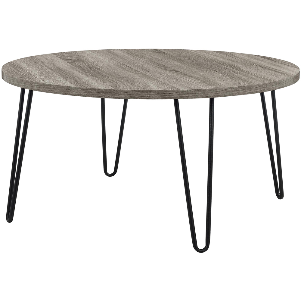 Dorel Owen Grey Oak Round Coffee Table Image 4