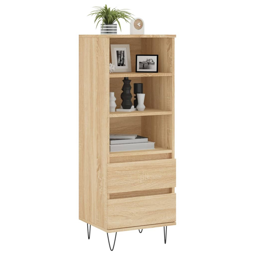 vidaXL 2 Drawer 3 Shelf Sonoma Oak Highboard Image 3