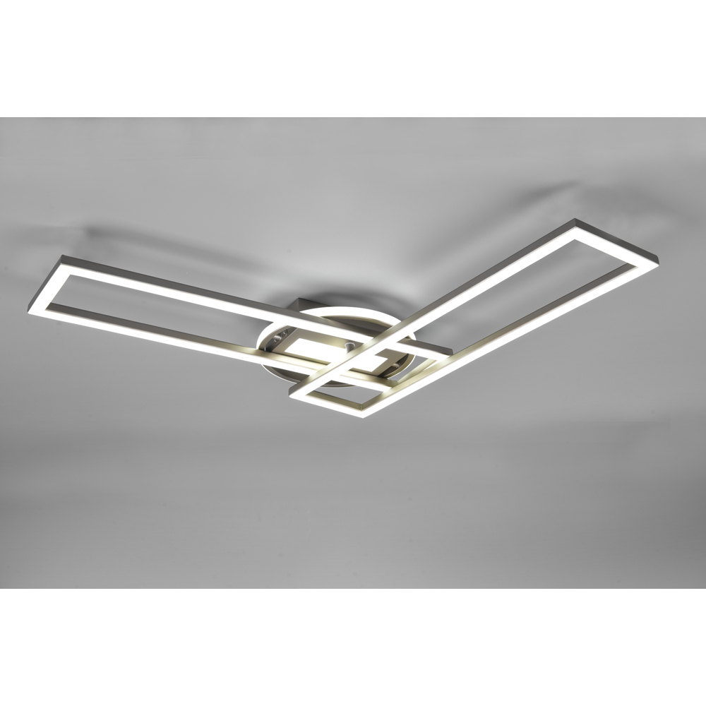 TRIO Twister Matt Nickel LED Ceiling Light Image 5