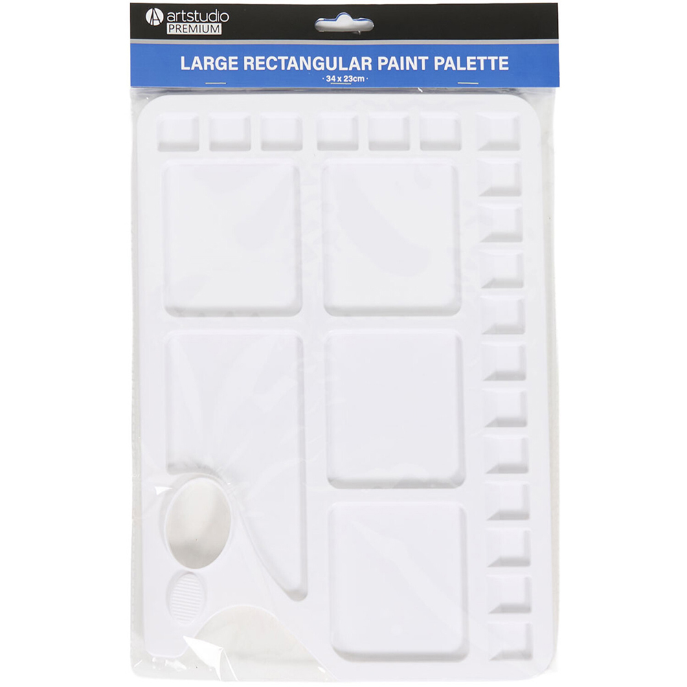 Rectangular Paint Palette White Image 1