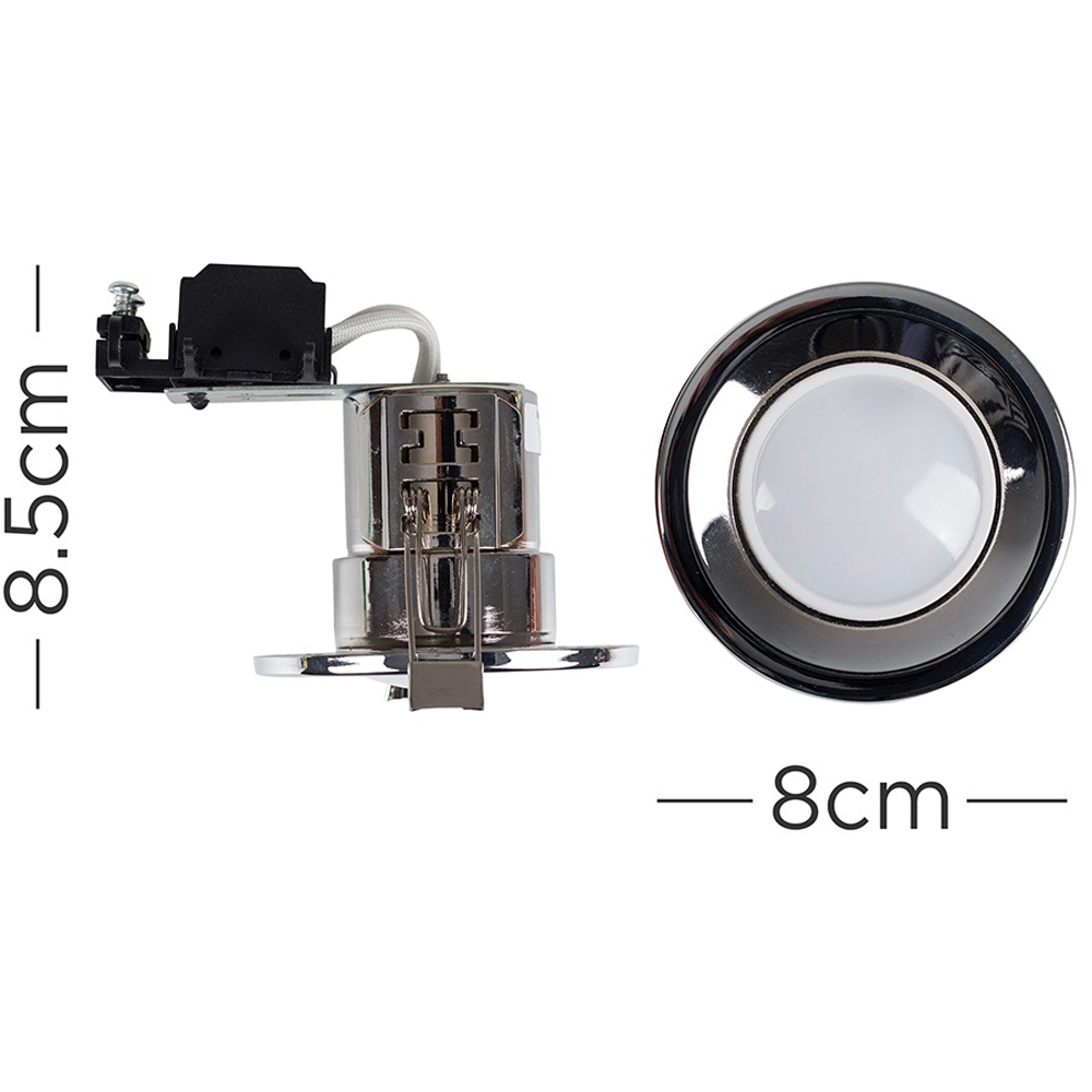 ValueLights Brushed Chrome Warm White LED Ceiling Downlight Image 4