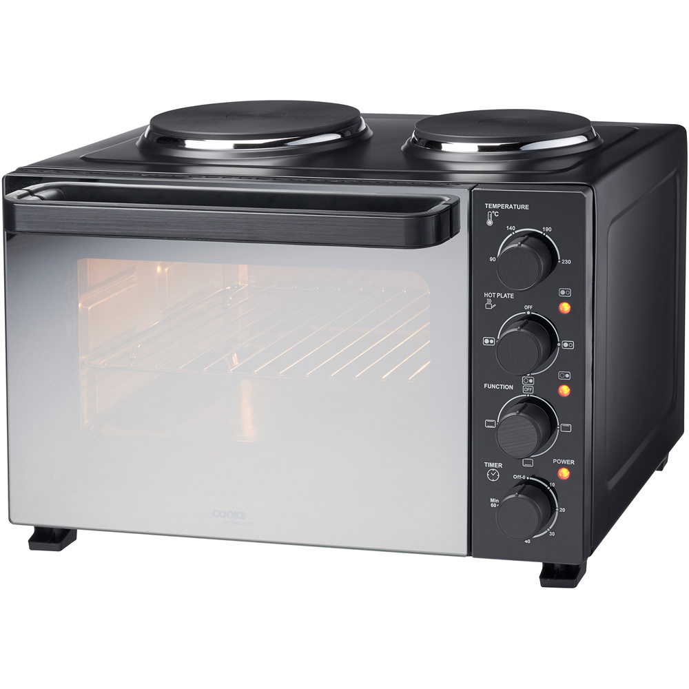 Cooks Professional K406 Counter Top 34L Mini Oven with Hobs Image 3