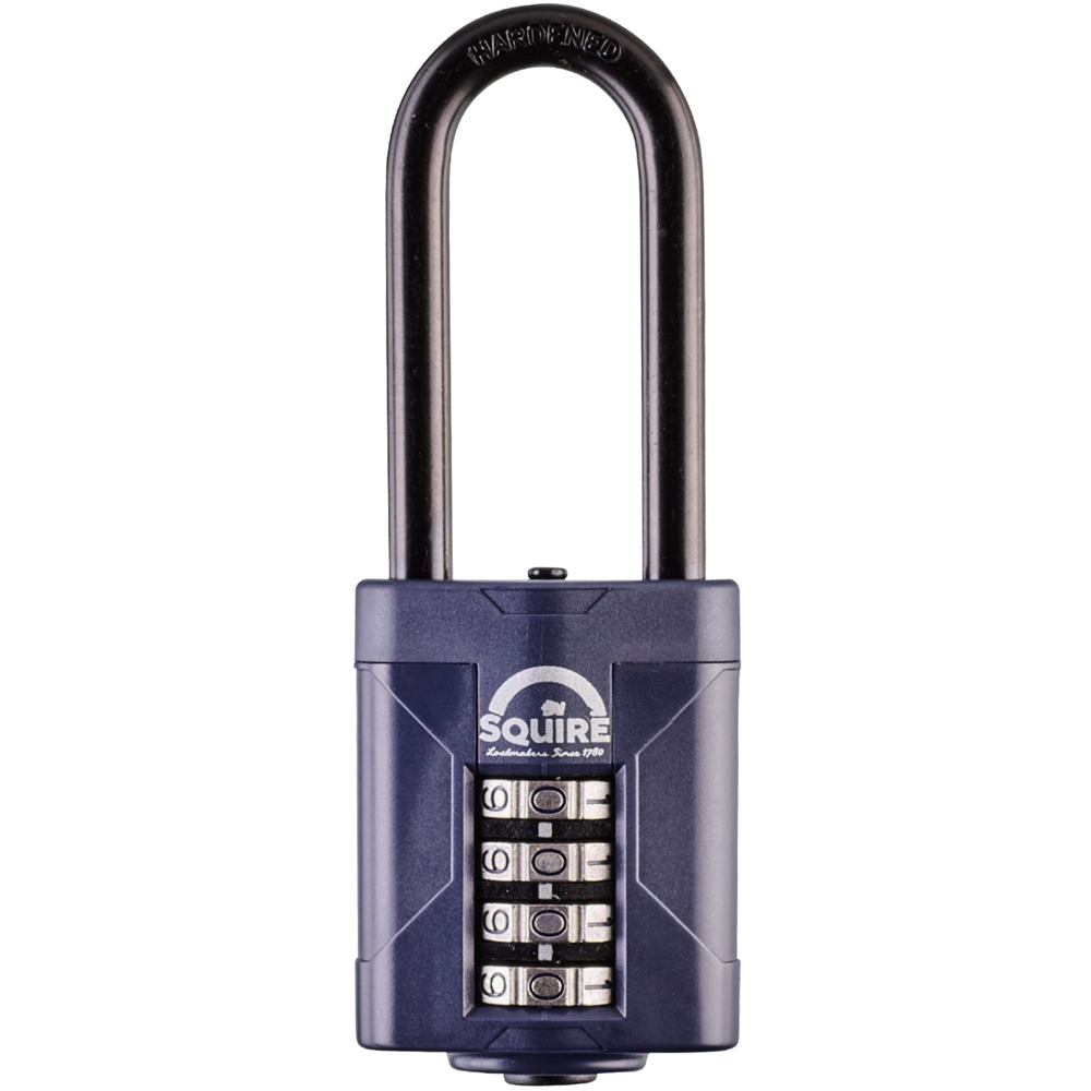 Squire 50mm 4 Wheel Combination Long Shackle Padlock Image 1
