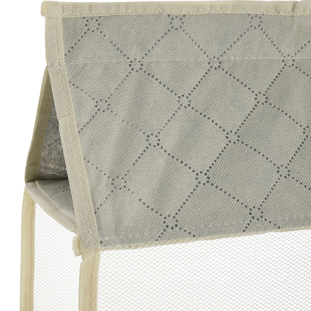 H&O Direct 4 Shelf Cream Hanging Organiser Image 3