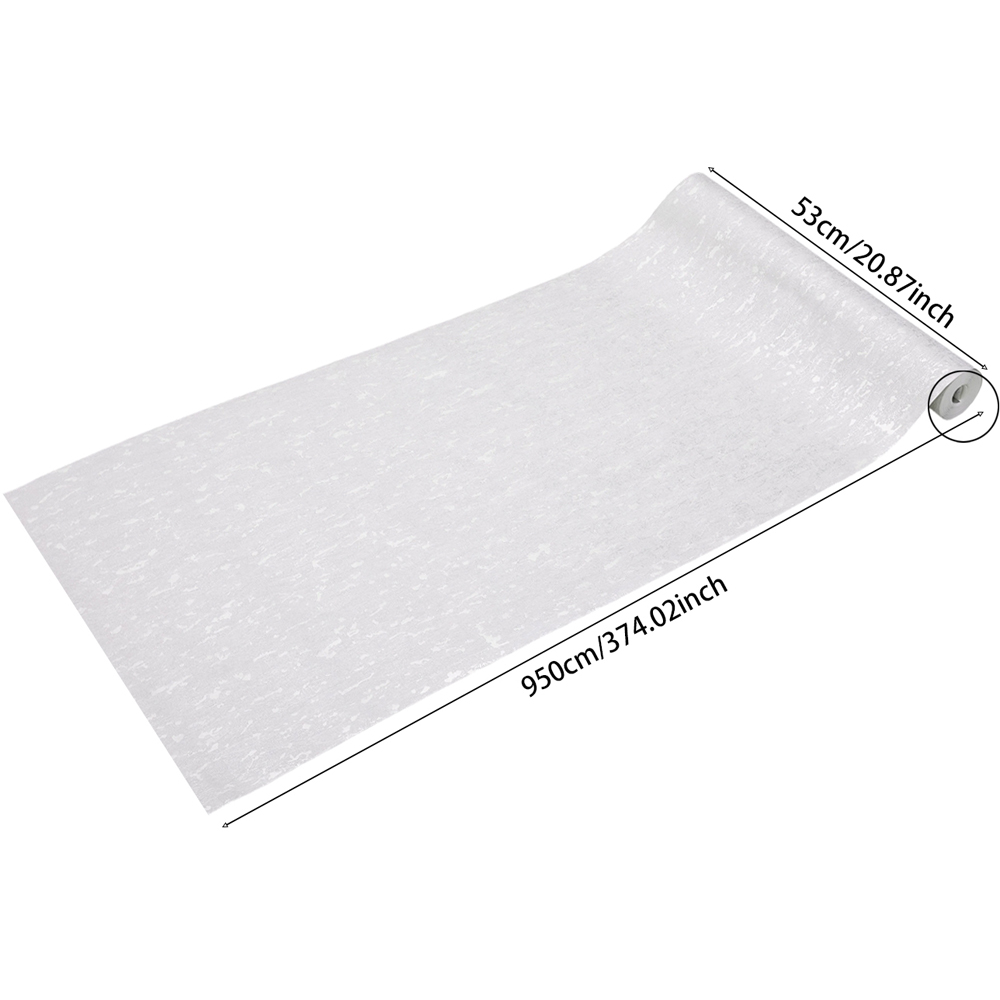 Living and Home Stone-Inspired Rectangle 3D Embossed White Non-Pasted Wallpaper Image 8