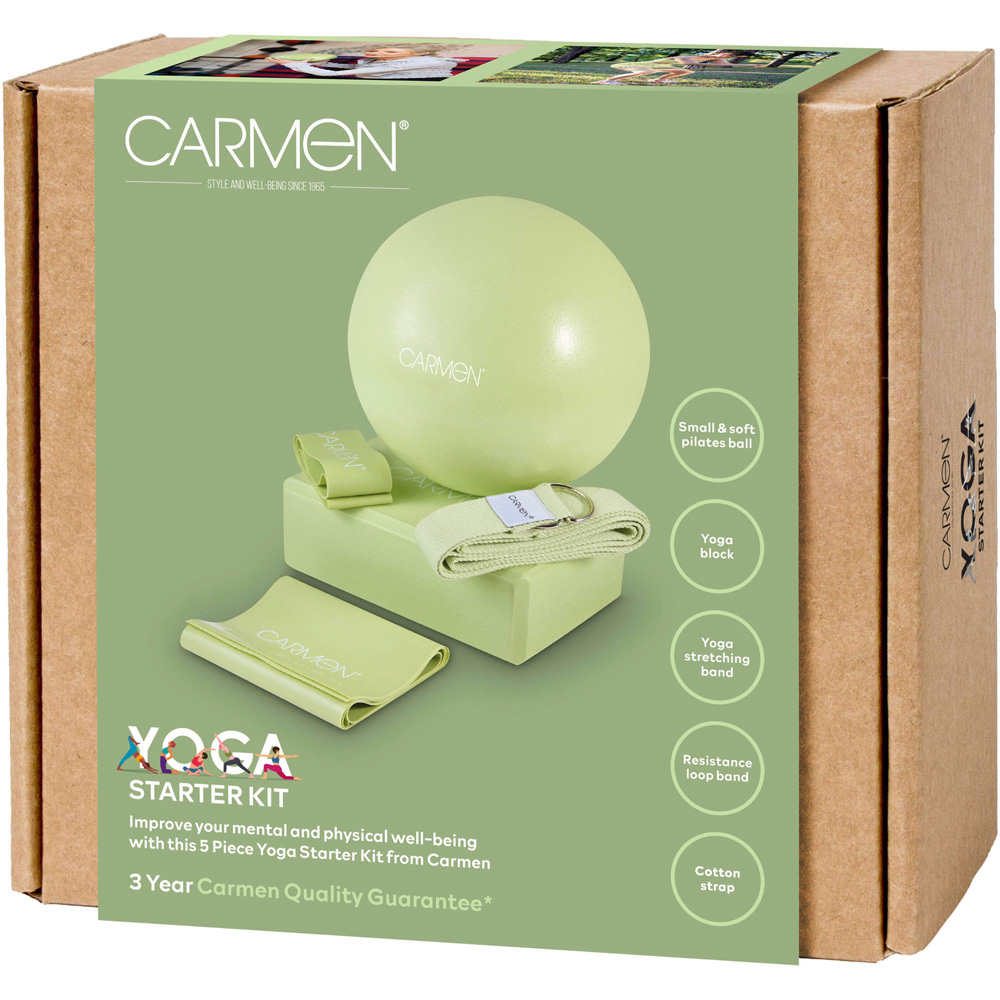 CARMEN 5 Piece Sage Green Yoga Starter Kit Image 1