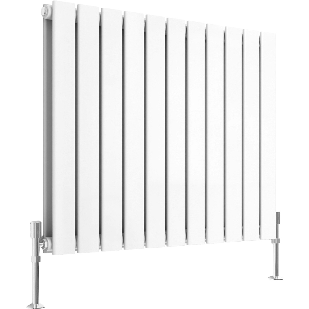 Stech Homes 3499 BTU White Double Panel Horizontal Flat Radiator 600 x 748mm Image 1