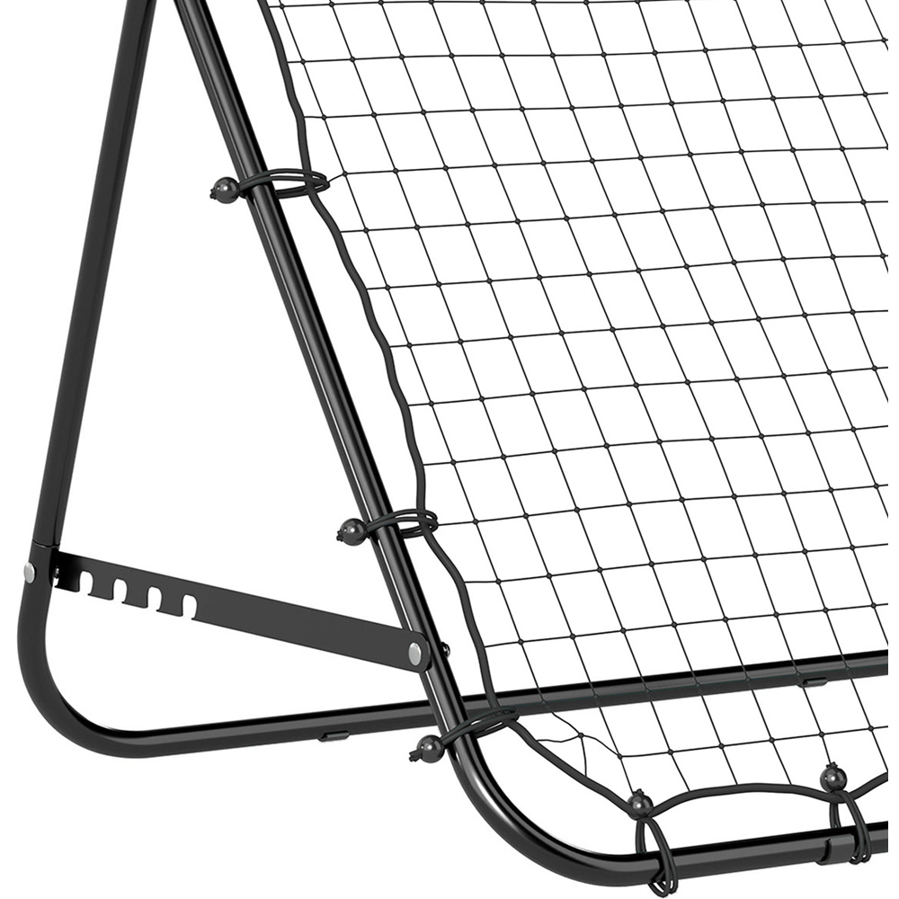 HOMCOM Adjustable Football Rebounder Net Training Aid Black Image 6