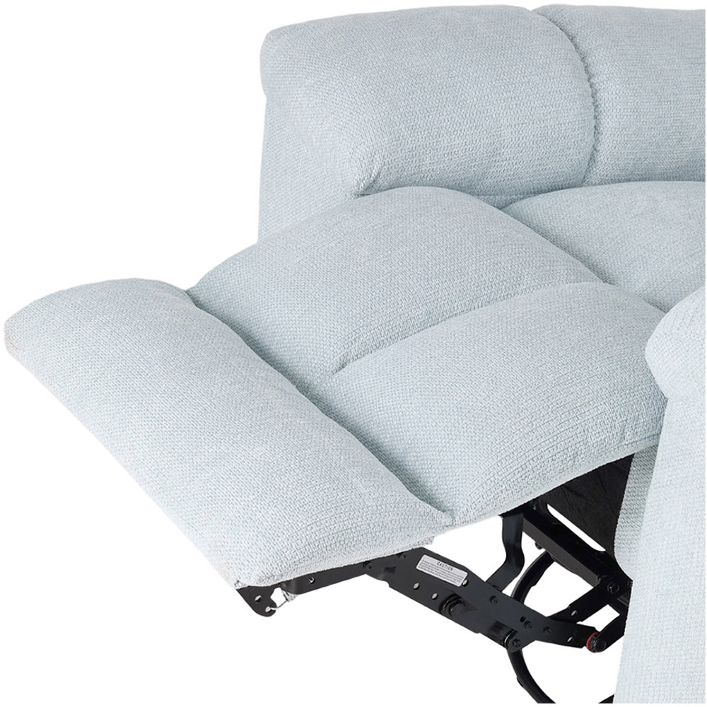 Living and Home Blue Chenille 270 Swivel Electric Recliner Chair with USB Charging Image 6