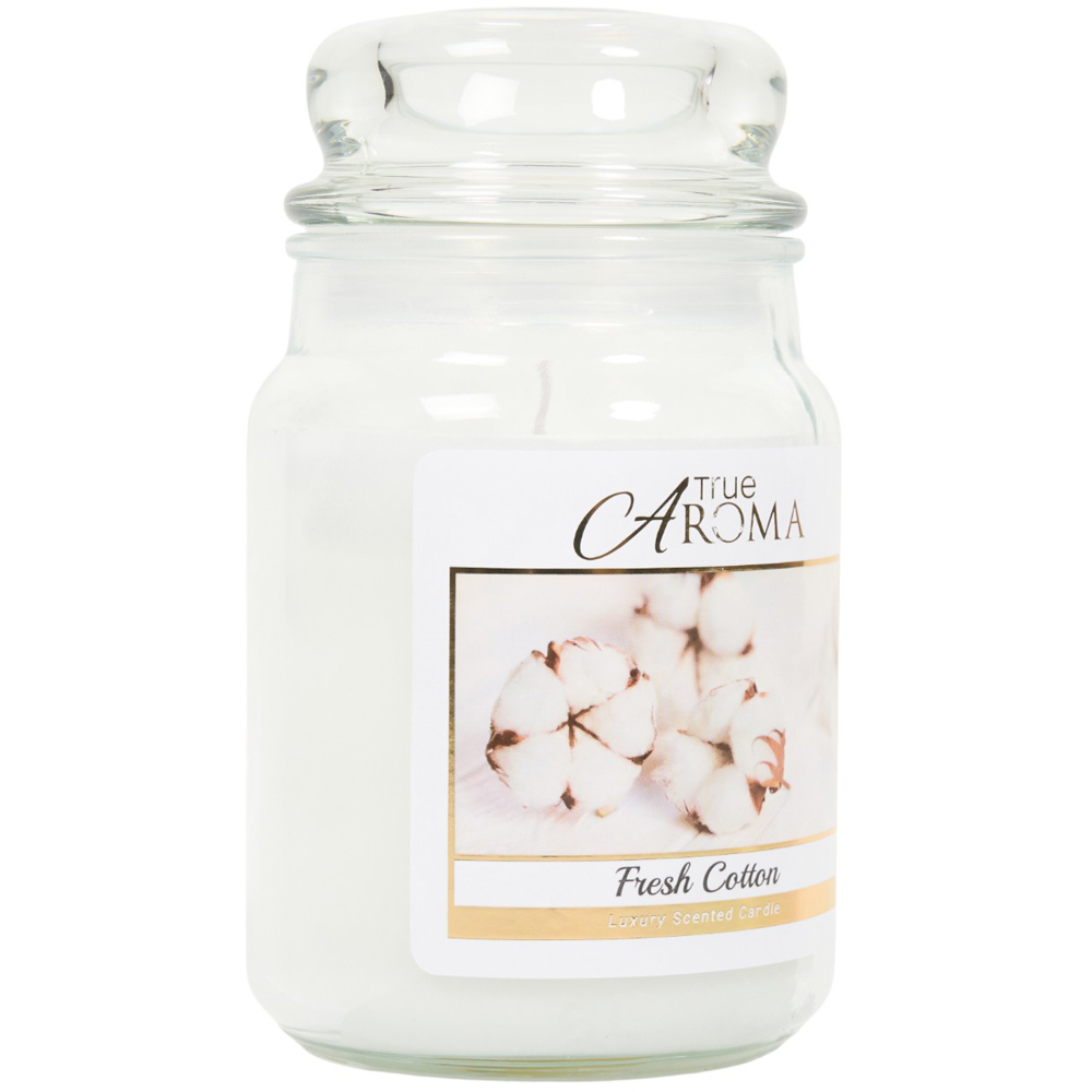 True Aroma Clean Cotton Luxury Scented Candle Image 2
