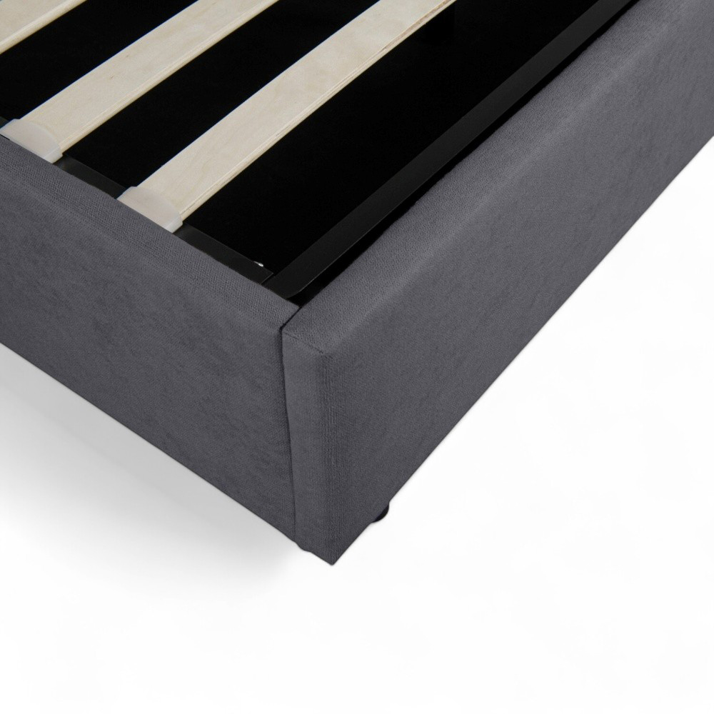 Wilmslow King Size Charcoal Grey Ottoman Bed Image 6