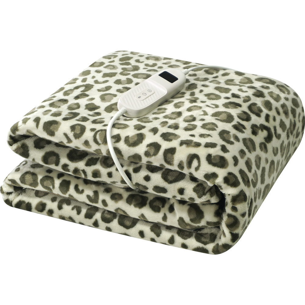 Leopard Print Electric Heated Throw Image 4