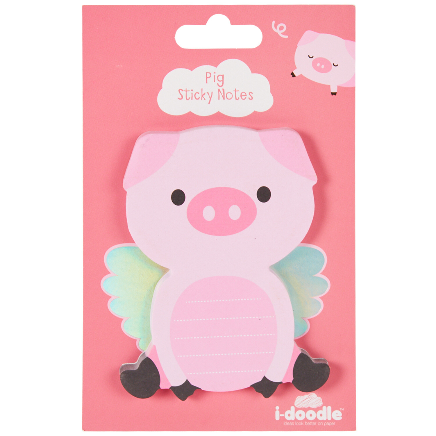 Pig Sticky Notes - Pink Image 1