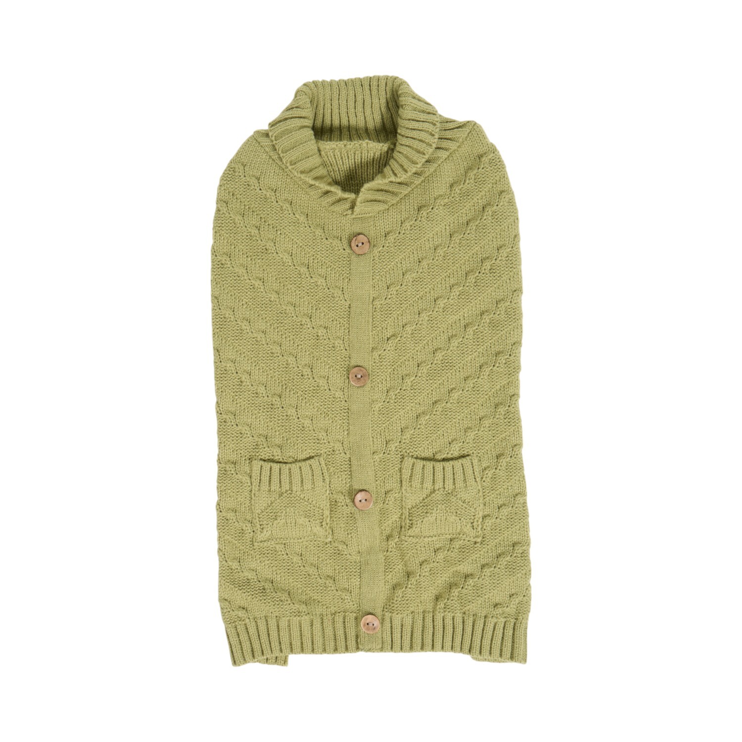 Buttoned Knit Dog Jumper - M Image 6