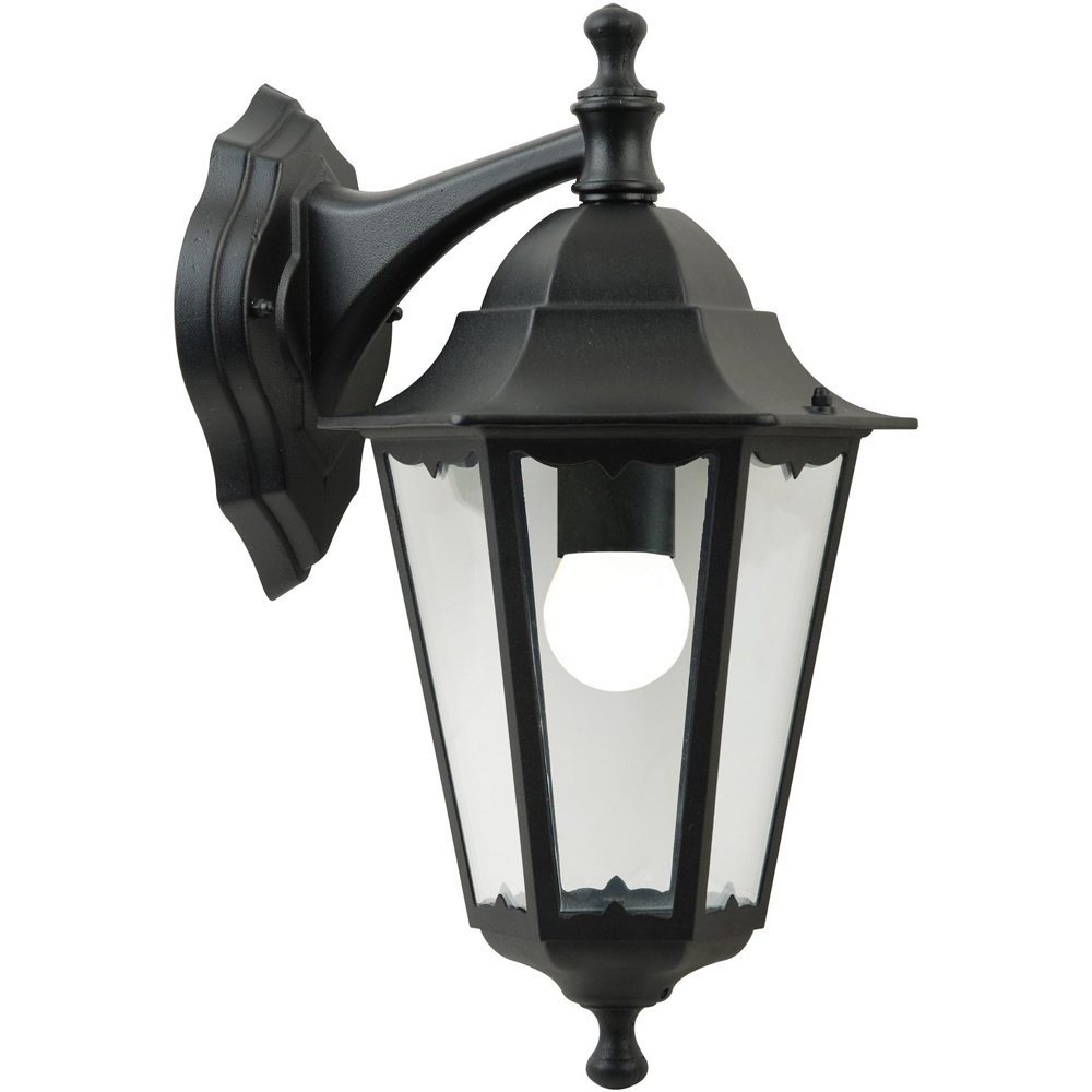 Nordlux Cardiff Black Downward Facing Lantern Wall Light Image
