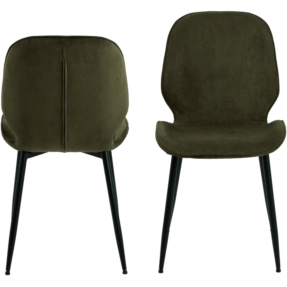 Florence Femke Set of 4 Olive Green Dining Chair Image 3