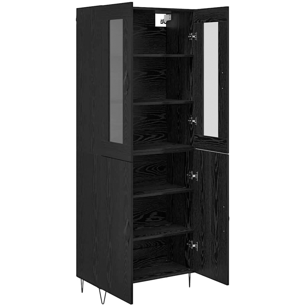 vidaXL 4 Door Black Oak Sideboard Image 5