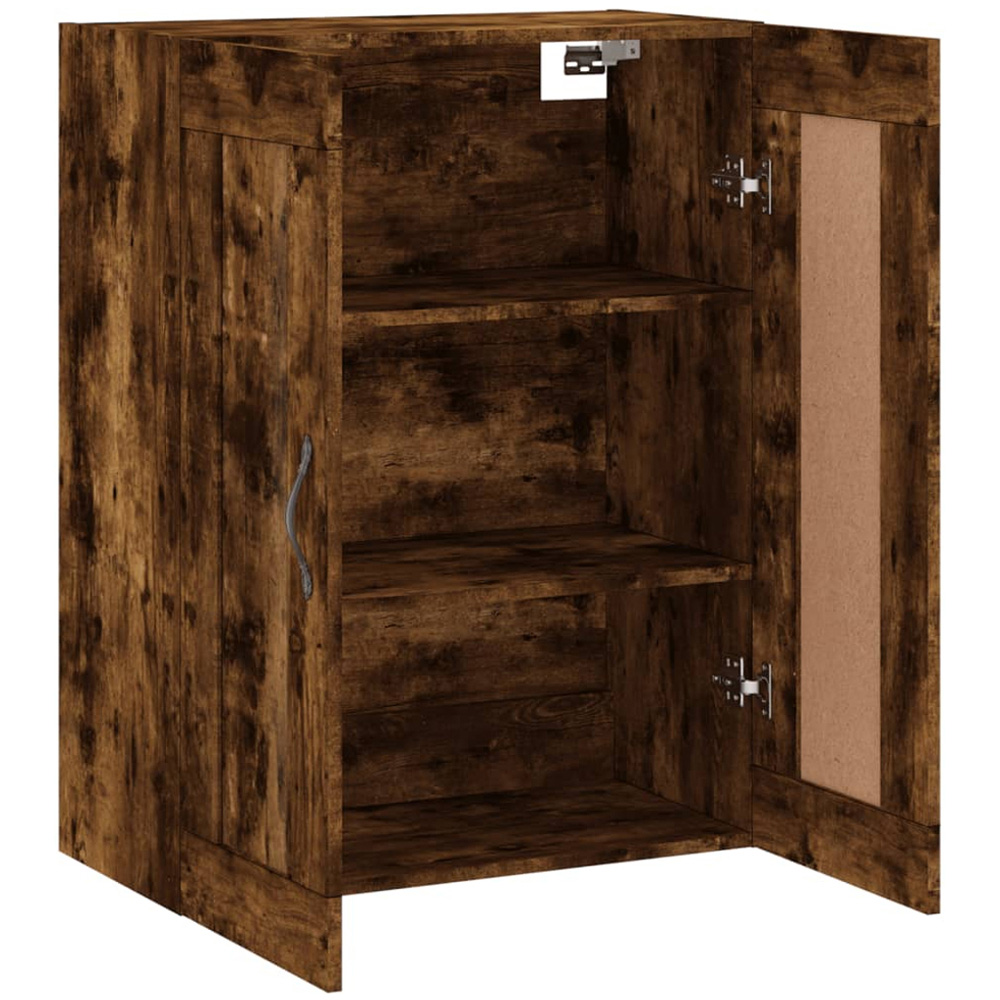 vidaXL 2 Door Brown Smoked Oak Wall Mounted Cabinet Image 4
