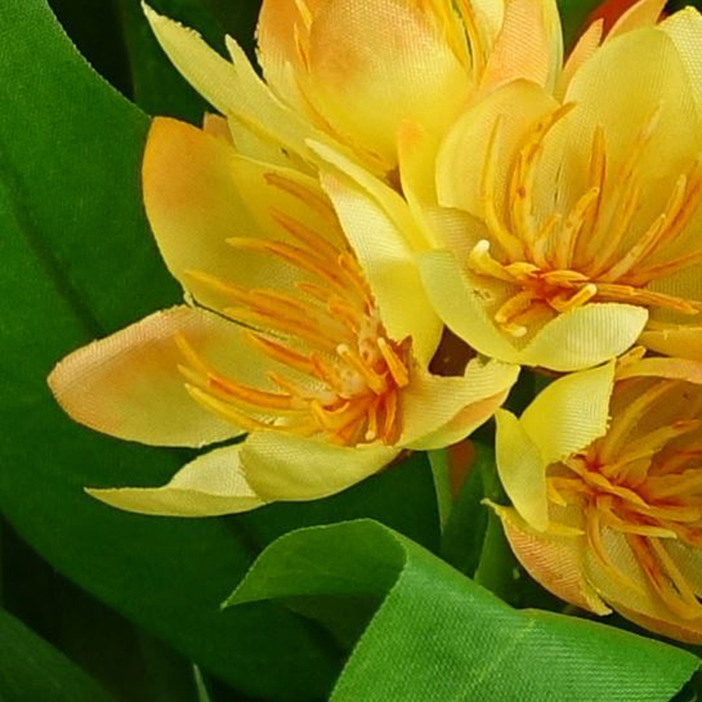 Leaf Yellow Flower Freesia Artificial Plant 18cm Image 2