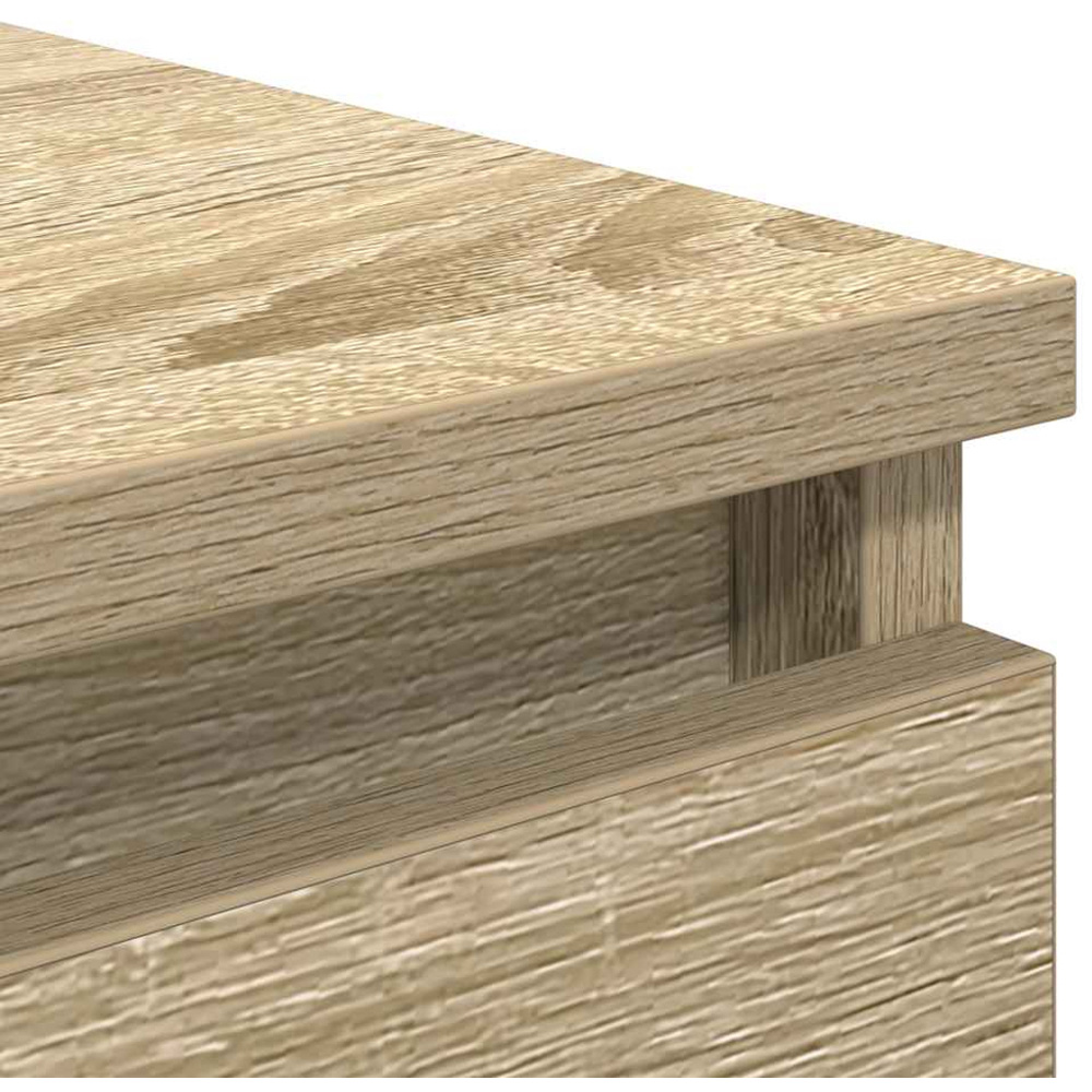 vidaXL 4 Drawer Sonoma Oak Sideboard Image 9