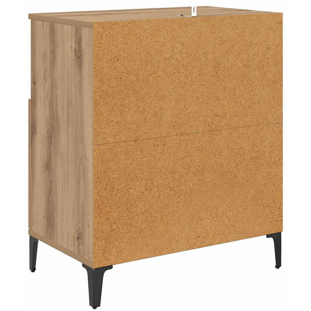 vidaXL 2 Door 2 Shelf Artisan Oak Compact Sideboard Set of 2 Image 9