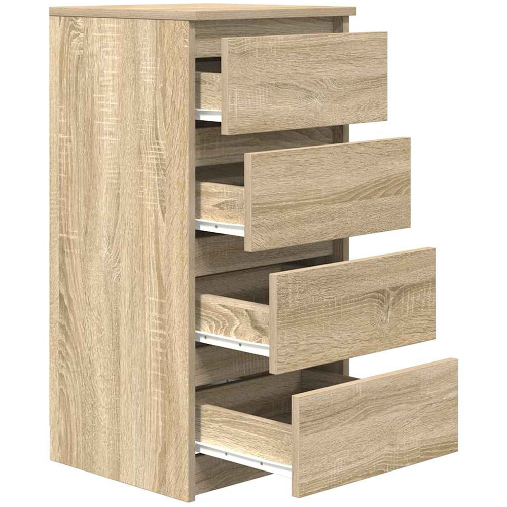 vidaXL 4 Drawer Sonoma Oak Sideboard Image 5