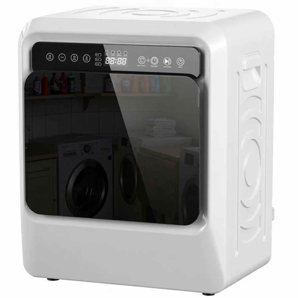 HOMCOM White Compact Front Vented Tumble Dryer 5kg 1000W Image 1