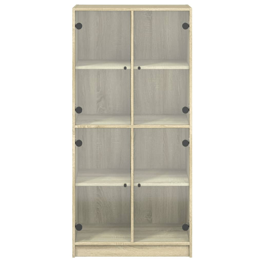 vidaXL 4 Glass Door Sonoma Oak Highboard Image 6