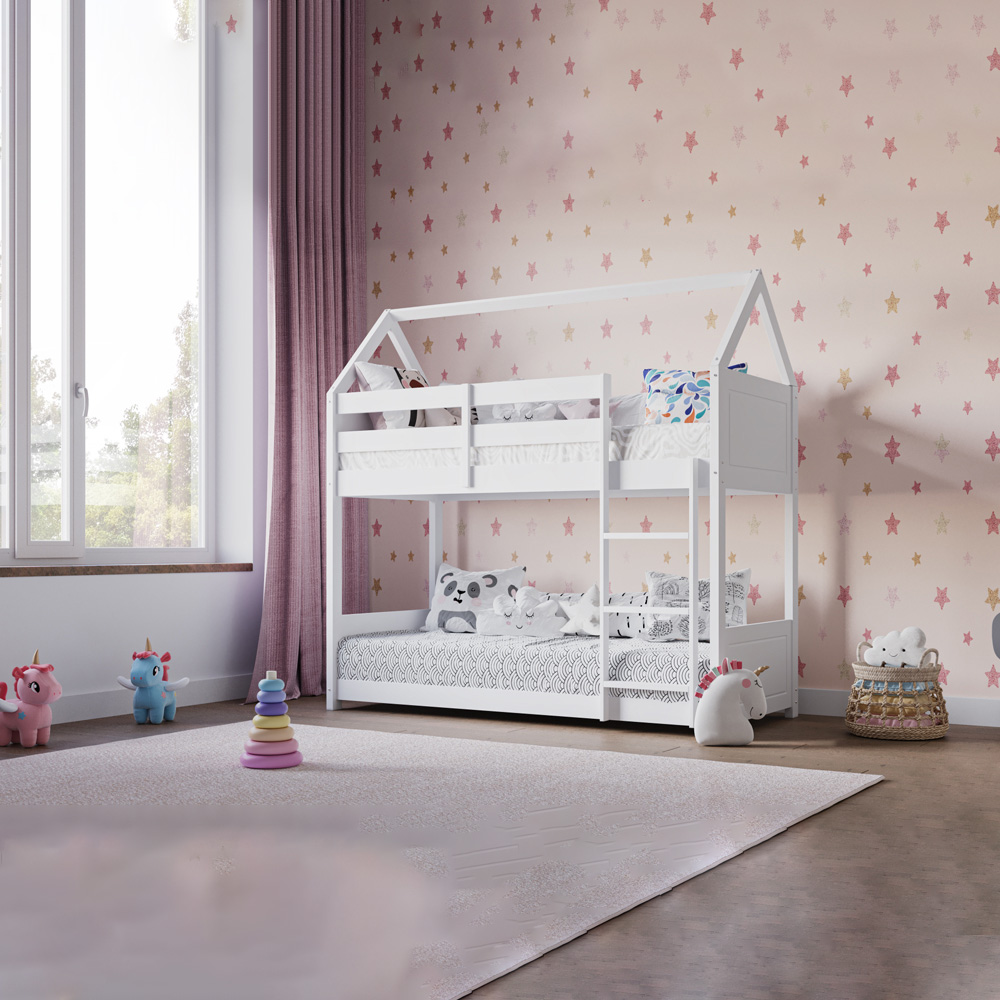 Flair Plation Shorty White Low Play House Bunk Bed Image 3