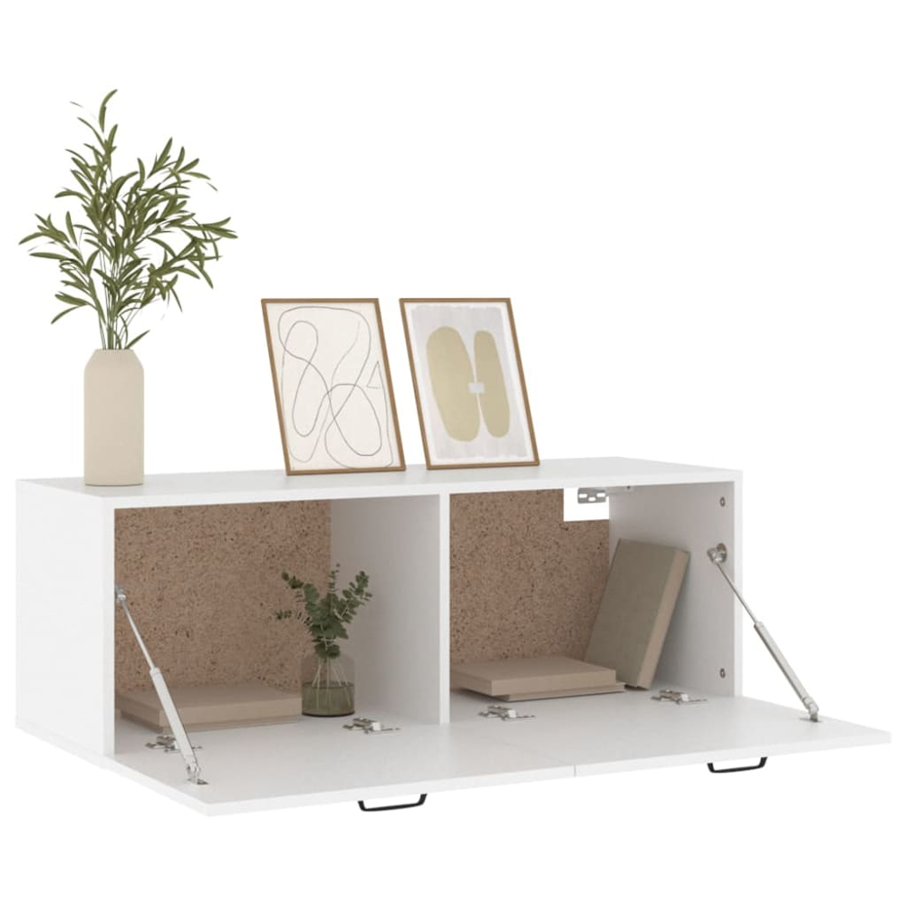 vidaXL Single Door White Wall Cabinet Image 4