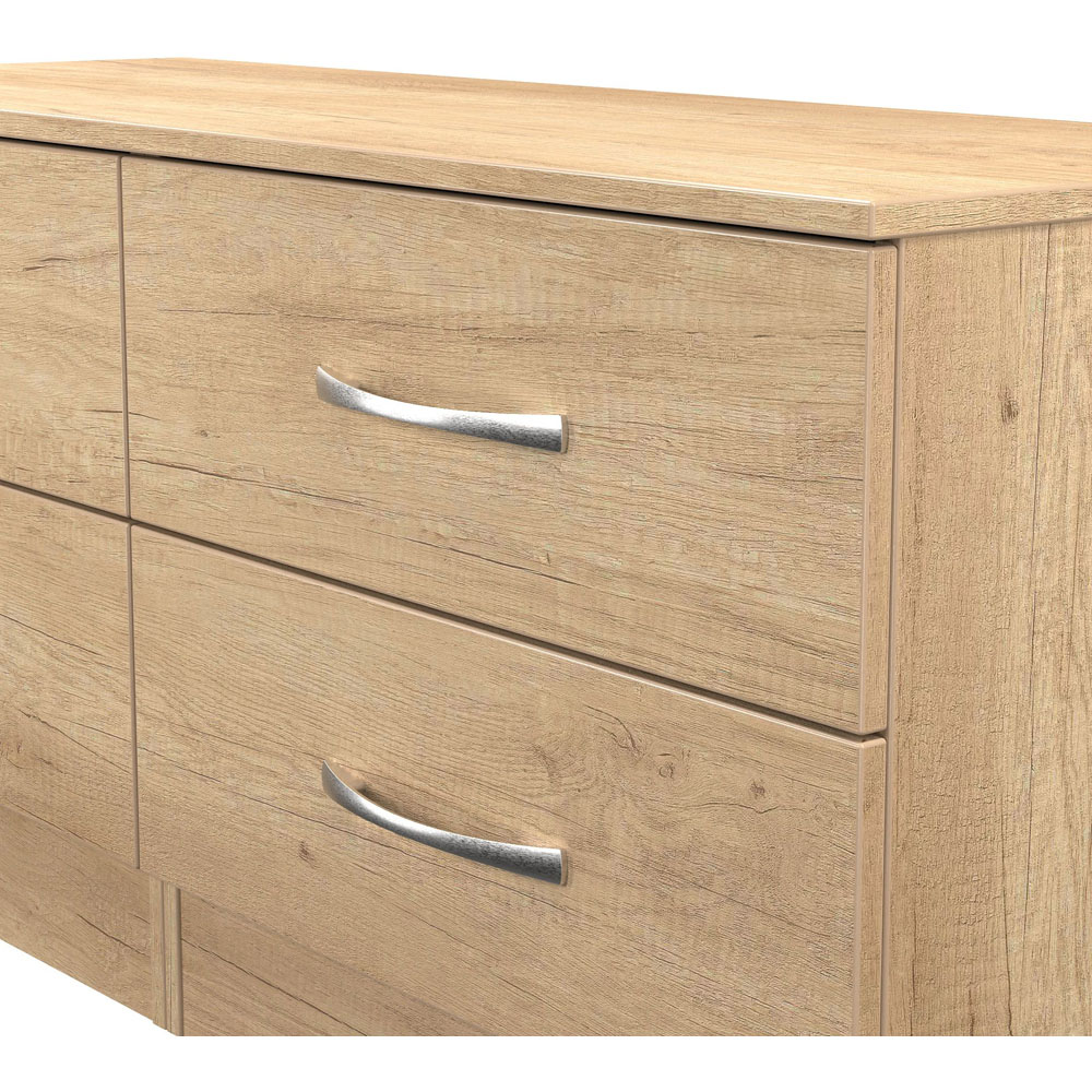 Crowndale Avon 4 Drawer Nebraska Oak Bed Box Ready Assembled Image 5