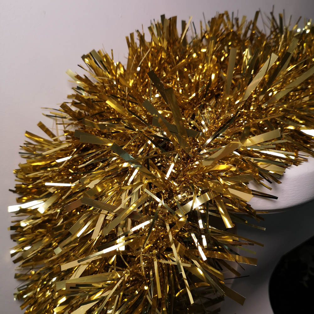 Samuel Alexander Gold Chunky Cut Christmas Tinsel Garland 10m Image 3