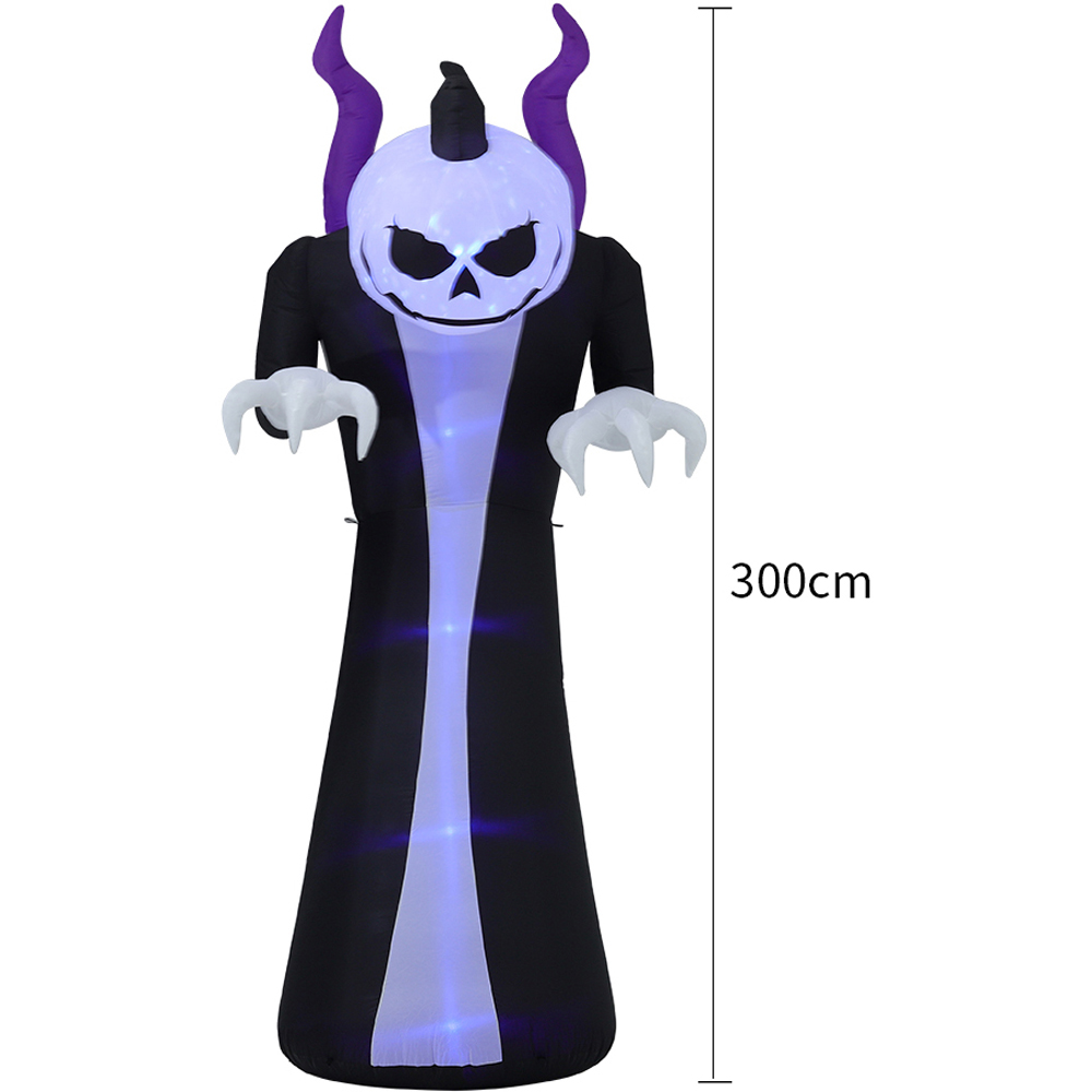 Living and Home Halloween Inflatable Outdoor Ghost with Raising Hands and LED Lights 315cm Image 9