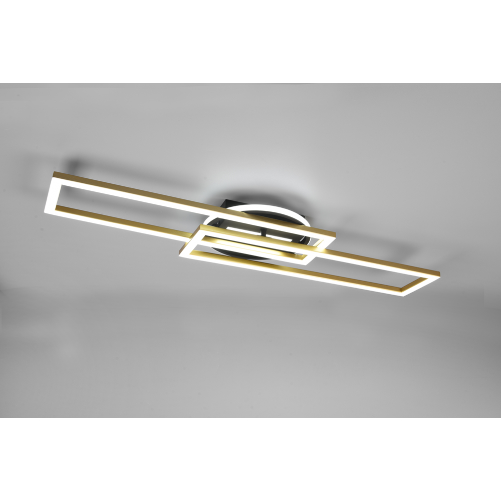 TRIO Twister Brass Matt Integrated LED Ceiling Light Image 4