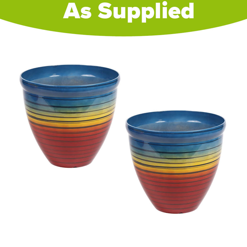 YouGarden Rainbow Planter 23cm 2 Pack Image 4