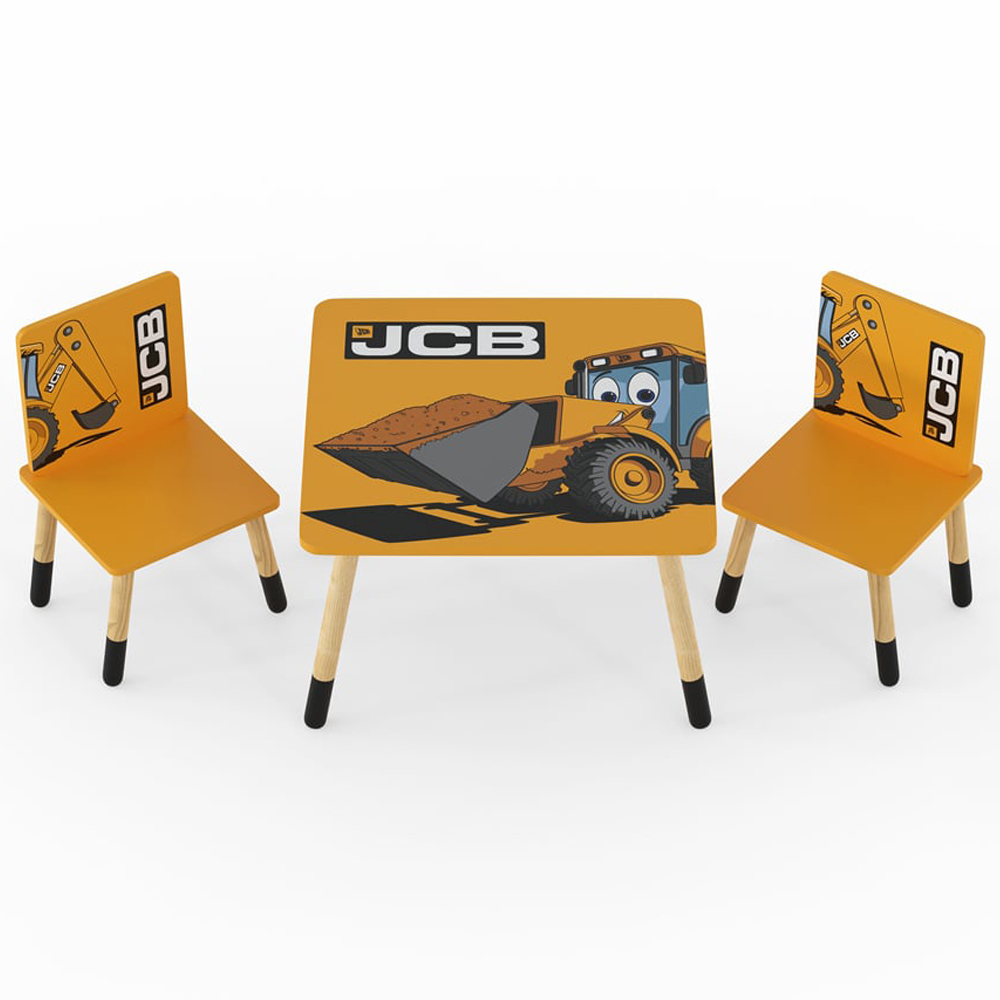 Kidsaw JCB 2 Seater Yellow Table and Chairs Image 2