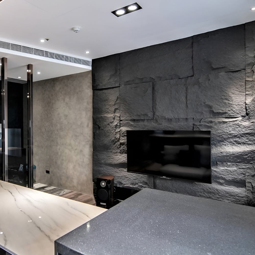 Birtwell Black Slate Rock Hard PU Wall Panel 1200 x 600mm Image 4