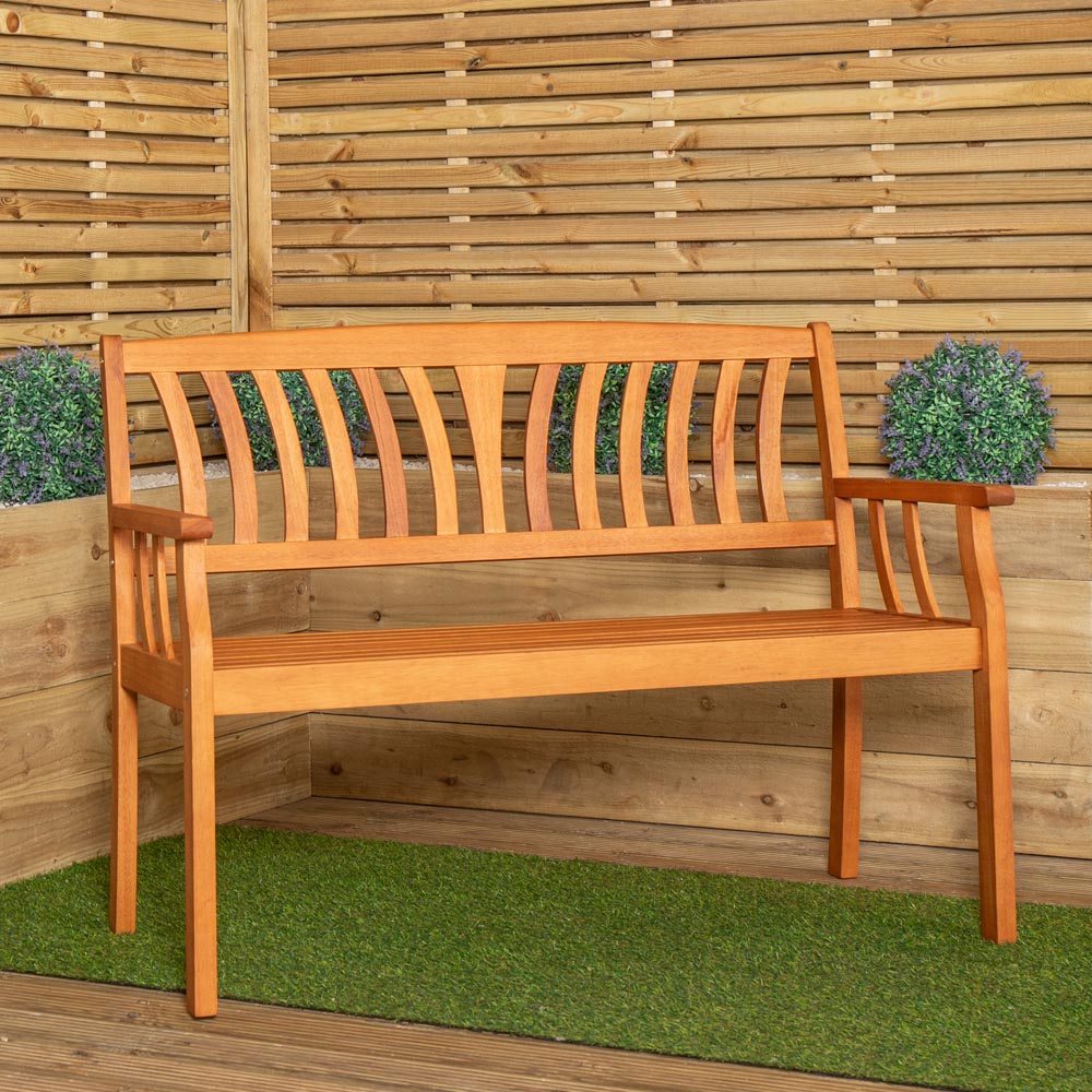 Samuel Alexander 4 Seater Wooden Garden Dining Bench Set Image 6