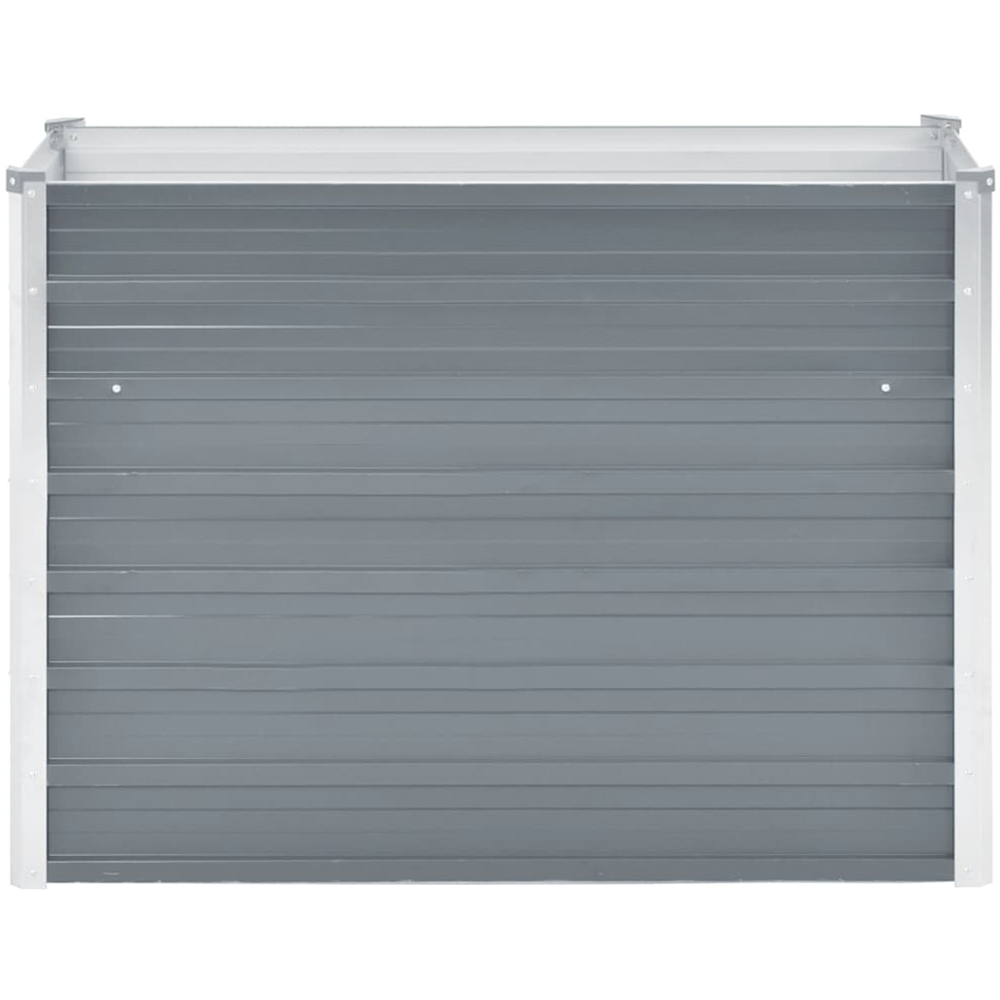 vidaXL Grey Galvanised Steel Raised Garden Bed 77 x 100 x 40cm Image 2