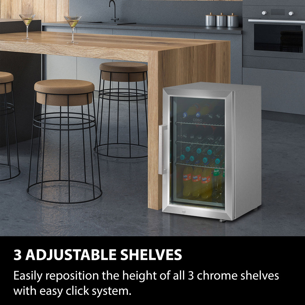 CASO Design 700 Stainless Steel BBQ Wine Cooler with Right Hinge 63L Image 6